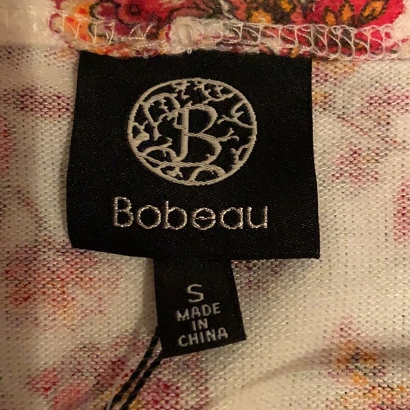 Bobeau Open Front Cardigan in Paisley Floral Rose - Picture 7 of 11